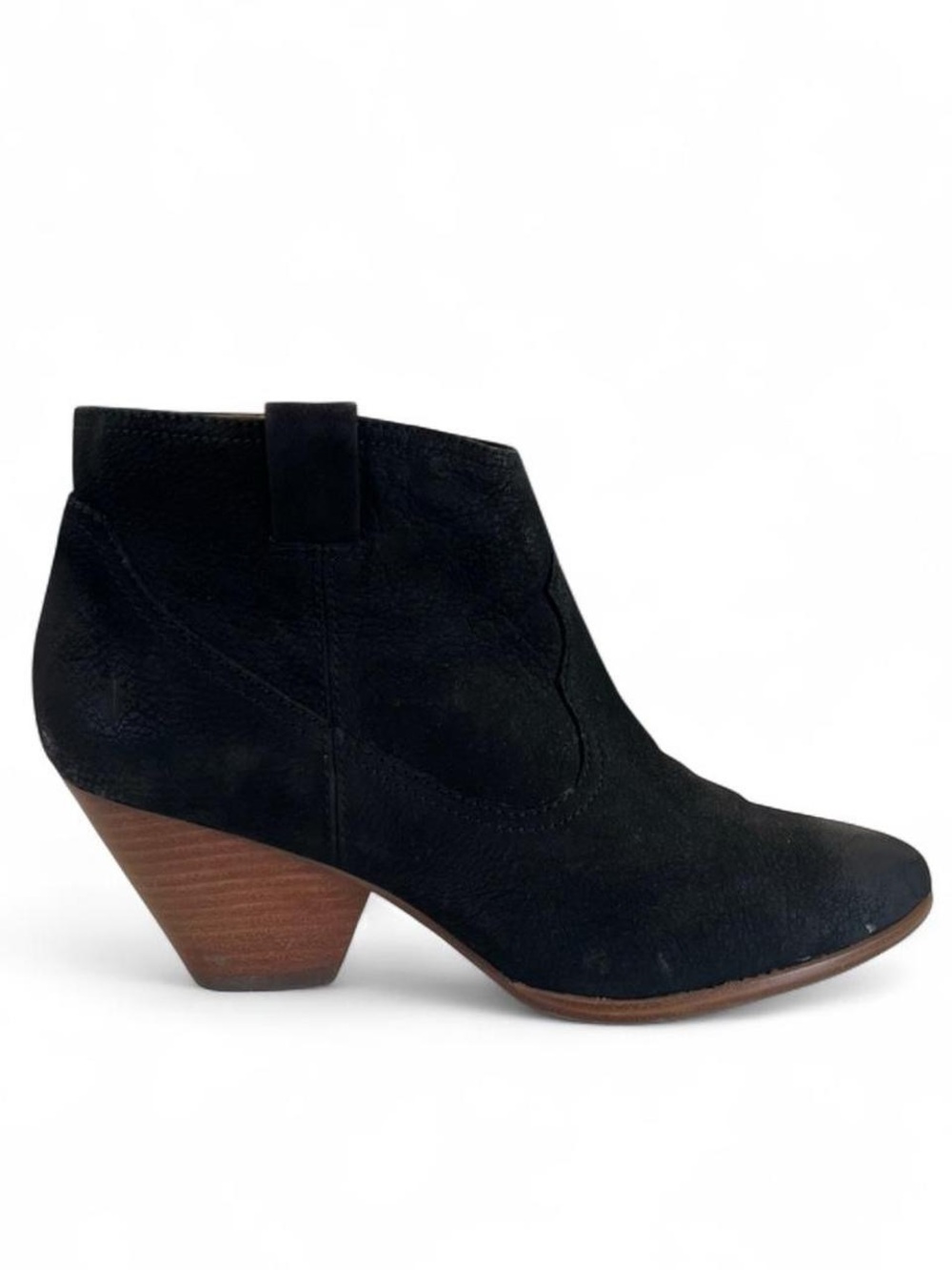 Womens Frye Reina Black Suede Western Booties size 9.5 M
